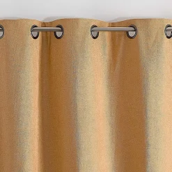 Online Home Maison Rideau thermique phonique et semi occultant KONFOR (140x300 cm - Jaune Ocre)