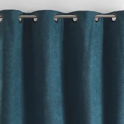 Online Home Maison Rideau thermique phonique et semi occultant KONFOR (140x180 cm - Bleu Paon)