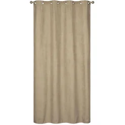 Discount Dylrev Rideau Thermique suédine doublé Polaire 140x180cm, Prêt à Poser Spécial petite hauteur, Taupe