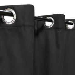 Best Dylrev Rideau Thermique suédine doublé polaire 140x240cm, Prêt a Poser, Noir