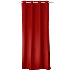 Sale Home Maison Rideau uni isolant et thermique (140x240 cm - Rouge)