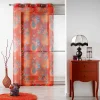 Outlet Paris Prix Rideau Voilage à oeillets "Fantasia" 140x280cm Orange