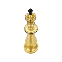 Clearance Mauro Ferretti Roi des échecs en résine doré et noir 11x32,5 cm