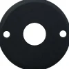 Clearance Brionne Rosace ronde acier noire - Bec de cane -