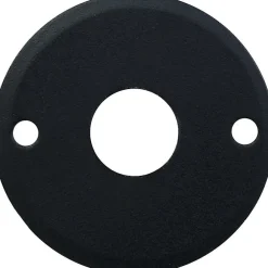 Clearance Brionne Rosace ronde acier noire - Bec de cane -