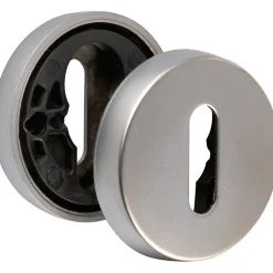 Discount Vachette Rosace ronde chromée velours - Clé L - Jazz - La paire -