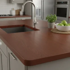 Sale Ambiance Sticker Rouleau adhésif bois noyer foncé au mètre - Autocollants Revêtement Adhésif Cuisine Meubles Salle de bain - 60cmx3m