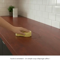 Sale Ambiance Sticker Rouleau adhésif bois noyer foncé au mètre - Autocollants Revêtement Adhésif Cuisine Meubles Salle de bain - 60cmx3m