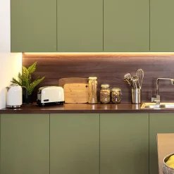 Ambiance Sticker Rouleau adhésif Imperméable Vinyle au Mètre - Sticker Lavable Cuisine Meuble Armoire Porte - 60cmx4m - Vert olive* Sticker Et Adhésif Décoratif