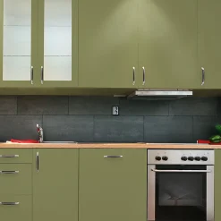 Ambiance Sticker Rouleau adhésif Imperméable Vinyle au Mètre - Sticker Lavable Cuisine Meuble Armoire Porte - 60cmx3m - Vert olive