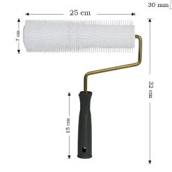 Dekor Rouleau débulleur à pointes - 25 cm - 3 cm -* Outils Du Tapissier