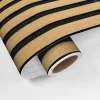 Ambiance Sticker Rouleau revêtement adhésif vinyle au mètre - Sticker mural panneau de bois - NOIR MODERNE - 60x300cm* Sticker Et Adhésif Décoratif