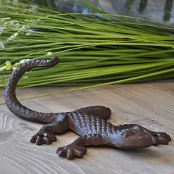La Grande Prairie Salamandre Fonte marron 6x13x23cm* Statue Décorative