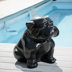 Wanda Collection Sculpture contemporaine bulldog 40cm noir* Statue Décorative