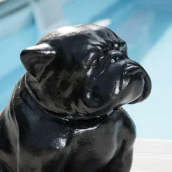 Wanda Collection Sculpture contemporaine bulldog 40cm noir* Statue Décorative