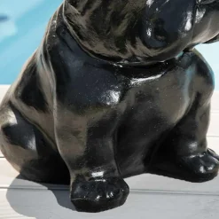 Wanda Collection Sculpture contemporaine bulldog 40cm noir* Statue Décorative
