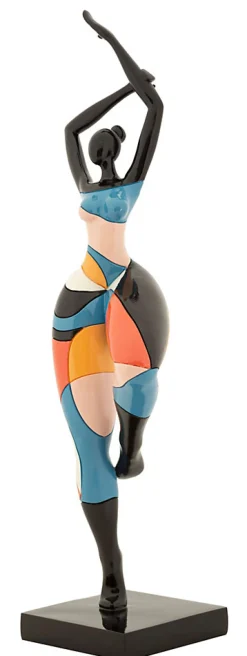 Mauro Ferretti Sculpture en bois brun 23x27x64 cm* Statue Décorative