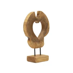 Mauro Ferretti Sculpture en bois marron 28x10x38 cm* Statue Décorative