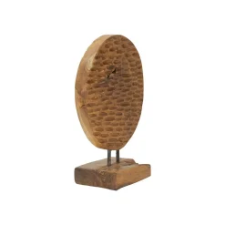 Best Mauro Ferretti Sculpture en bois marron 30x15,5X40 cm