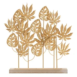 Mauro Ferretti Sculpture en métal doré avec base 56x10x57,5 cm
