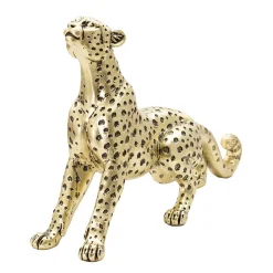 Mauro Ferretti Sculpture en métal doré avec base 56x10x57,5 cm