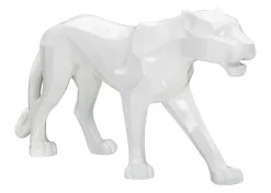 Mauro Ferretti Sculpture en métal doré avec base rectangulaire noire 23,5x10x44 cm* Statue Décorative