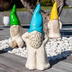 Wanda Collection Sculpture jardin déco tomte 50 cm turquoise* Statue Décorative
