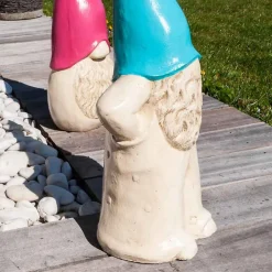 Wanda Collection Sculpture jardin déco tomte 50 cm turquoise* Statue Décorative