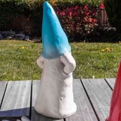 Wanda Collection Sculpture jardin déco tomte 50 cm turquoise* Statue Décorative