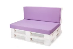 Setgarden Set coussins palette 120x50 / 120x50cm Violet clair Coussins de jardin avec housses amovibles pour une utilisation int/ext.* Coussin Palette