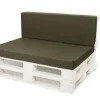 Setgarden Set coussins palette 120x50 / 120x40cm Vert Coussins de jardin avec housses amovibles pour une utilisation int/ext.* Coussin Palette