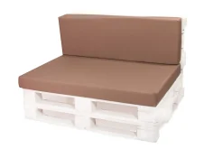 Setgarden Set coussins palette 120x60 / 120x40cm Beige Coussins de jardin avec housses amovibles pour une utilisation int/ext.* Coussin Palette