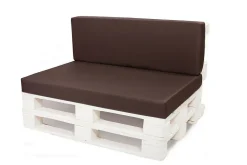 Setgarden Set coussins palette 120x50 / 120x50cm Marron Coussins de jardin avec housses amovibles pour une utilisation int/ext.* Coussin Palette