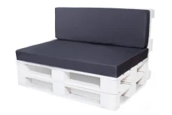 Setgarden Set coussins palette 120x60 / 120x50cm Bleu foncé Coussins de jardin avec housses amovibles pour une utilisation int/ext.* Coussin Palette