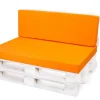 Setgarden Set coussins palette 120x80 / 120x40cm Orange Coussins de jardin avec housses amovibles pour une utilisation int/ext.* Coussin Palette