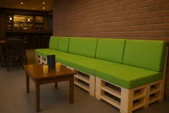 Setgarden Set coussins palette 120x60 / 120x50cm Citron vert Coussins de jardin avec housses amovibles pour une utilisation int/ext.* Coussin Palette