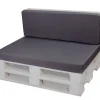 Setgarden Set coussins palette 120x50 / 120x50cm Anthracite Coussins de jardin avec housses amovibles pour une utilisation int/ext.* Coussin Palette