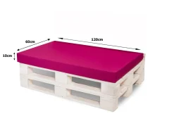 Setgarden Set coussins pour palettes 120x60 cm, housse d'assise amovible, coussins de dossier matelassés 120x50 cm Rose coussins palettes* Coussin Palette