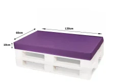 Setgarden Set coussins pour palettes 120x60 cm, housse d'assise amovible, coussins de dossier matelassés 120x50 cm Violet coussins palettes* Coussin Palette