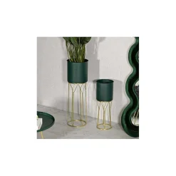 Best Mauro Ferretti Set de 2 cachepots en métal coloré Grent