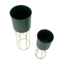 Best Mauro Ferretti Set de 2 cachepots en métal coloré Grent