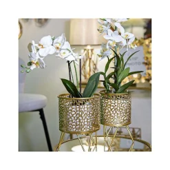 Mauro Ferretti Set de 2 cachepots en métal doré Holderpiny* Vase Décoratif