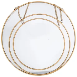 Discount Atmosphera Créateur D'Intérieur Set de 3 miroirs ronds doré - Atmosphera