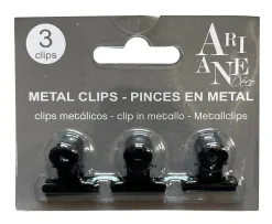 Ariane Set de 3 pinces pour décoration murale en métal noir* Pêle-Mêle Et Pense Bête