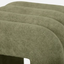 Sweeek Set de 2 poufs contemporains en tissu vvert* Pouf Et Poire