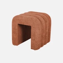 Sweeek Set de 2 poufs contemporains en tissu orange* Pouf Et Poire
