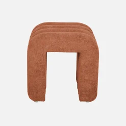 Sweeek Set de 2 poufs contemporains en tissu orange* Pouf Et Poire