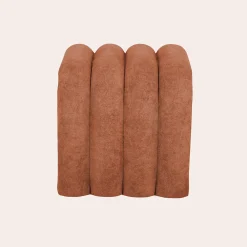 Sweeek Set de 2 poufs contemporains en tissu orange* Pouf Et Poire