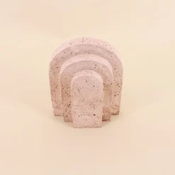 Outlet Ornami Set de 2 serre-livres imitation travertin forme arche