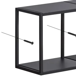 [En.Casa] Set de 4 étagères murales Nostened acier 28 x 28 x 20 cm noir en.casa* Etagère Murale